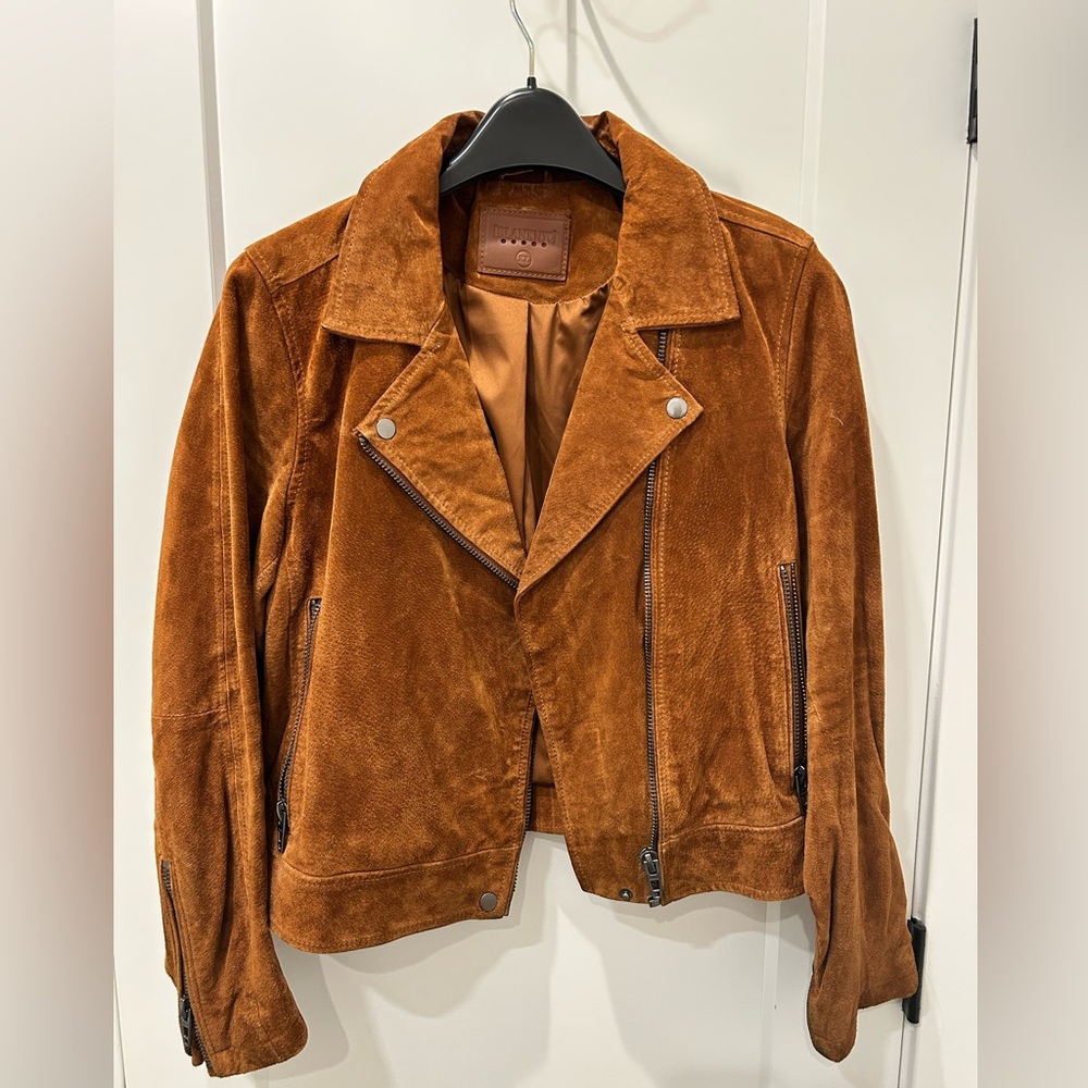 Blank NYC Tan Suede Leather Jacket